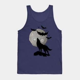 Full Moon Wolf Howl Tank Top